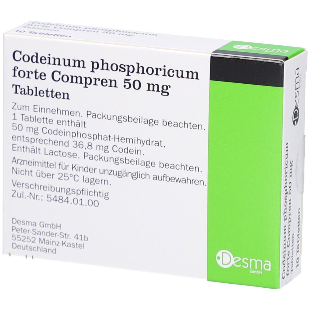 Codeinum Phosphoricum Forte Compren 50 Mg Preis