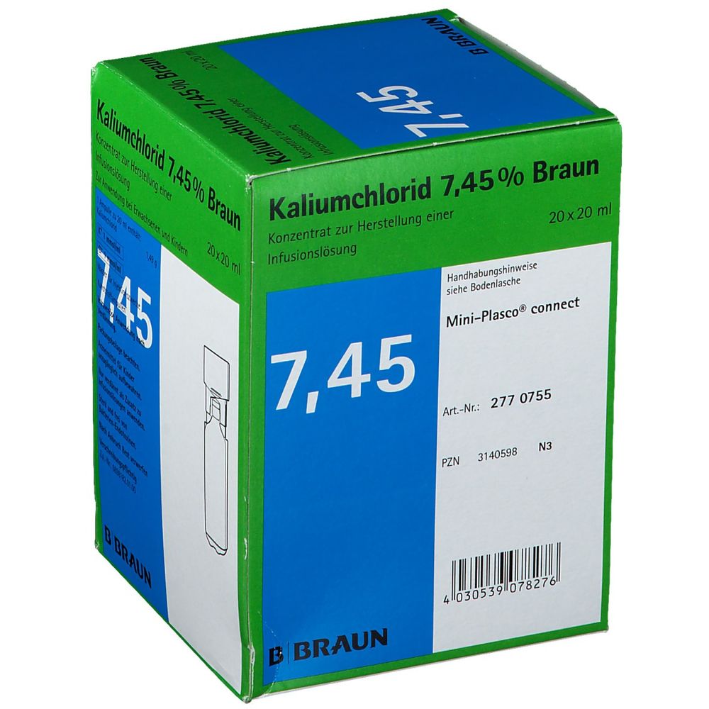 Kaliumchlorid 7,45 % Braun 20x20 Ml - Shop-apotheke.com