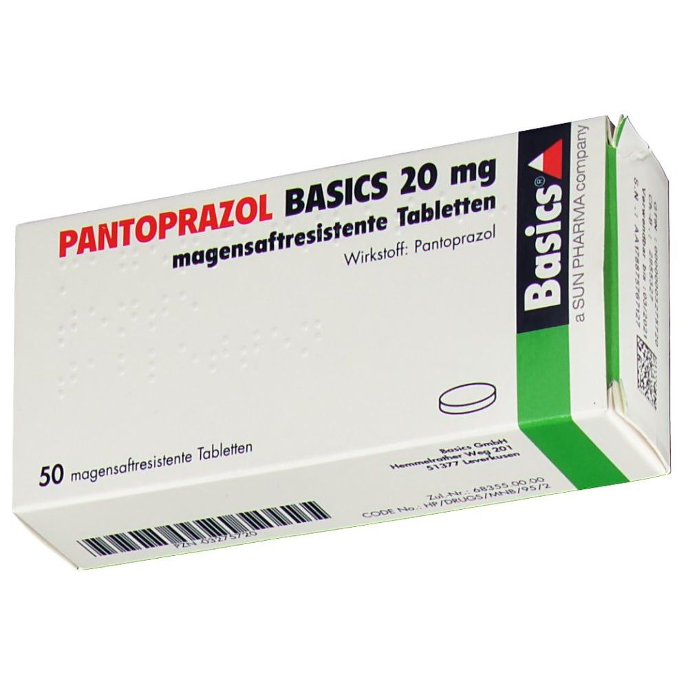 PANTOPRAZOL BASICS 20 mg 50 St - shop-apotheke.com