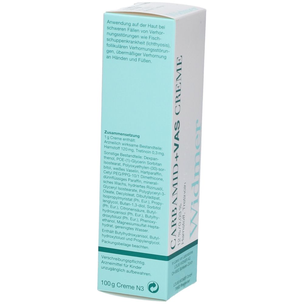 CARBAMID + VAS CREME 12%/0,03% Widmer 100 g - shop-apotheke.com