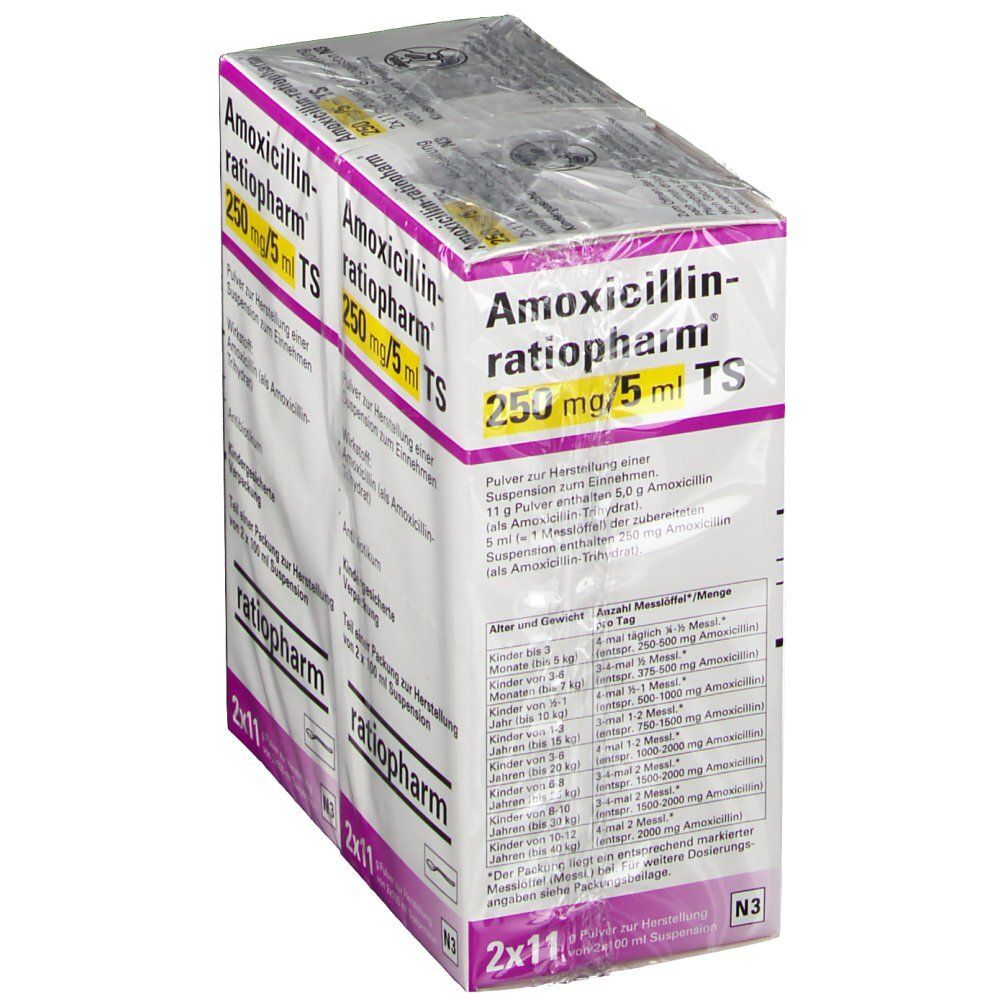 Amoxicillin Al Ts 250 Mg Milchprodukte Amoxicillin-ratiopharm® 250 mg/5 ml TS 2x100 ml - shop-apotheke.com