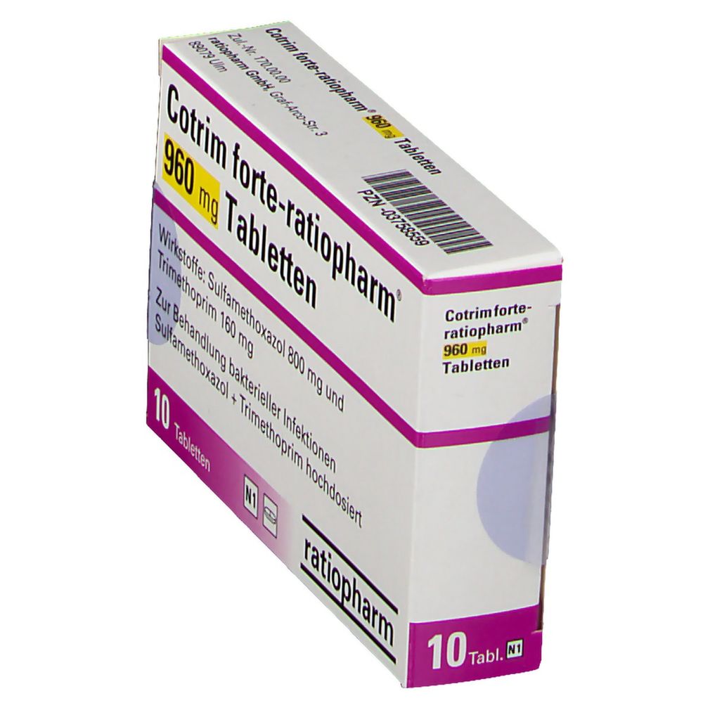Cotrim forte-ratiopharm® 960 mg 10 St - shop-apotheke.com