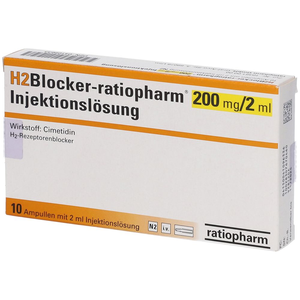 H2Blockerratiopharm® 200 mg/2 ml 10x2 ml