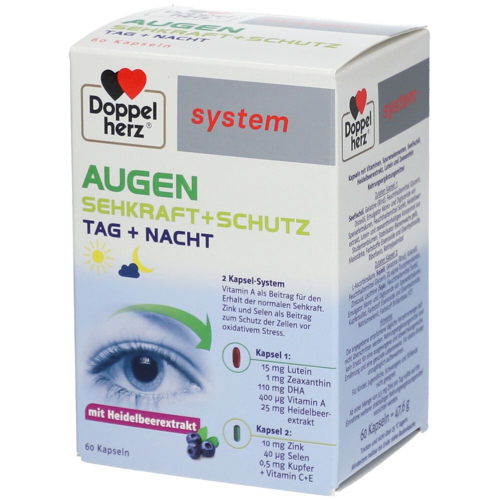 Doppelherz® system AUGEN SEHKRAFT + SCHUTZ 60 St - shop-apotheke.com