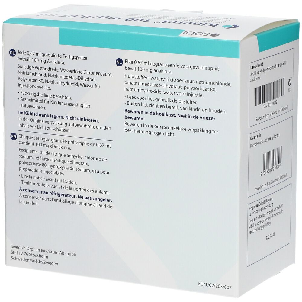 Kineret® 100 Mg/0,67 Ml 28 St - Shop-apotheke.com