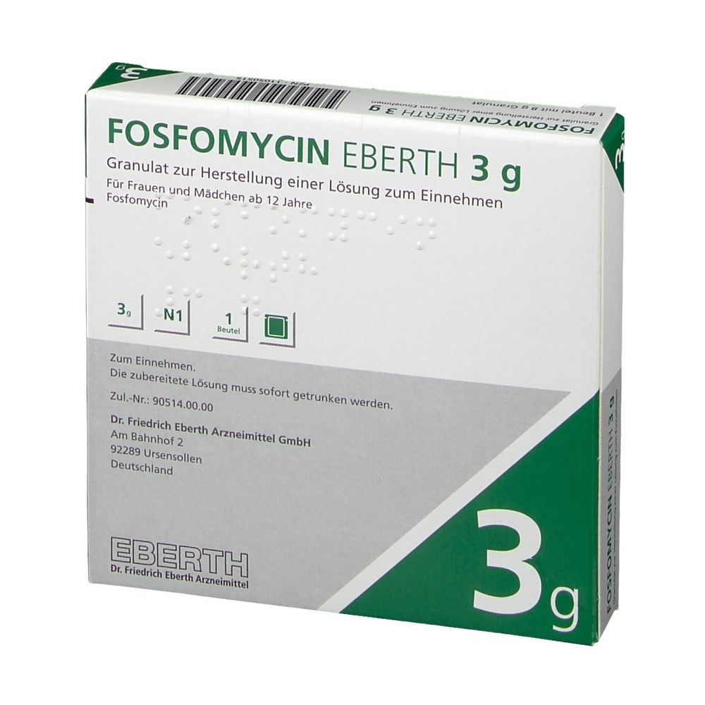 Fosfomycin Aristo 3000 Mg Wie Lange Nicht Auf Toilette FOSFOMYCIN EBERTH 3 g 1 St - shop-apotheke.com