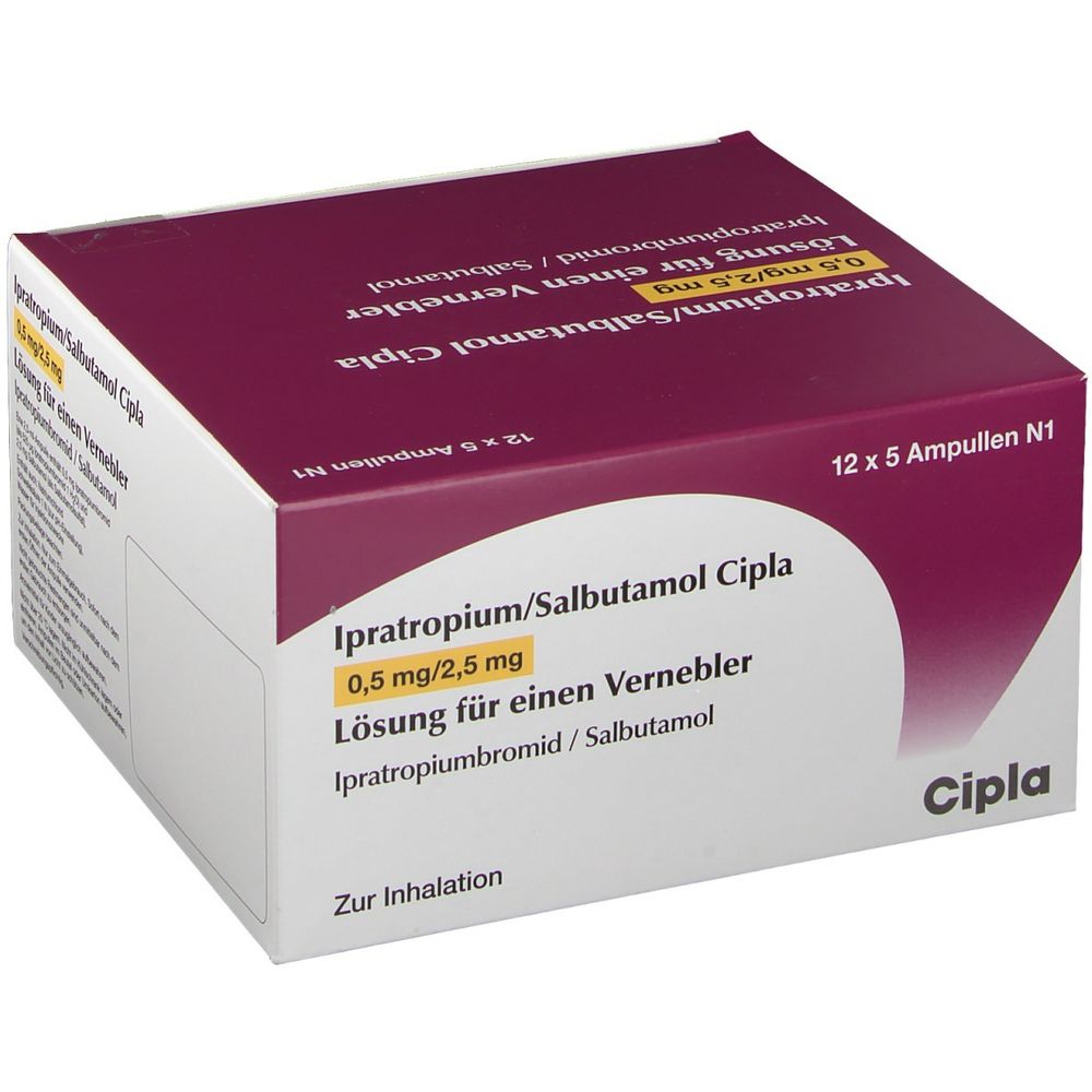 Ipratropium/Salbutamol Cipla 0,5 mg/2,5 mg 60 St