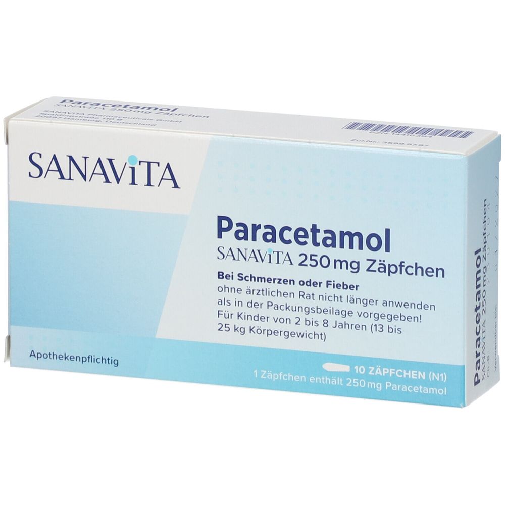 Stada Paracetamol 250 Mg Zäpfchen – 10 Stück, Für Kinder, Schmerz- Und Fiebersenkung