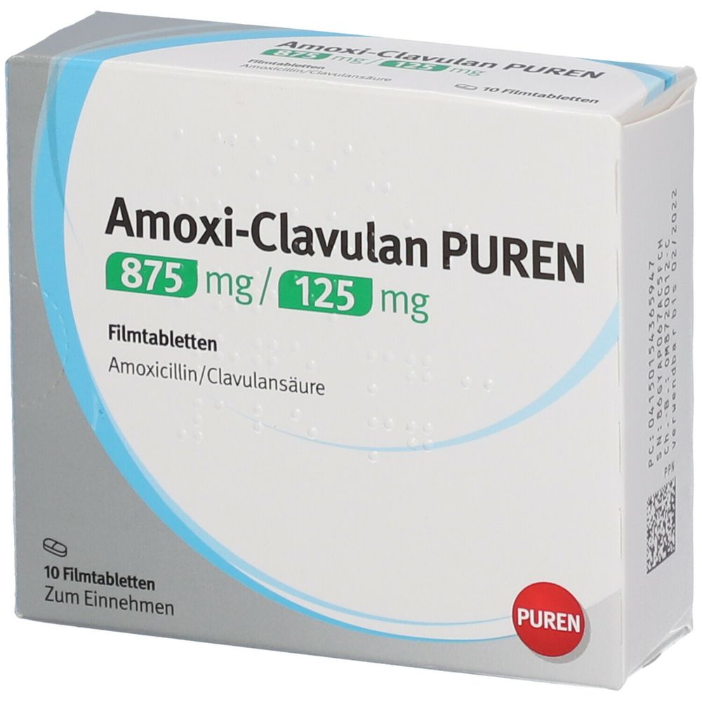 Amoxi-Clavulan PUREN 875 mg/125 mg 10 St - shop-apotheke.com