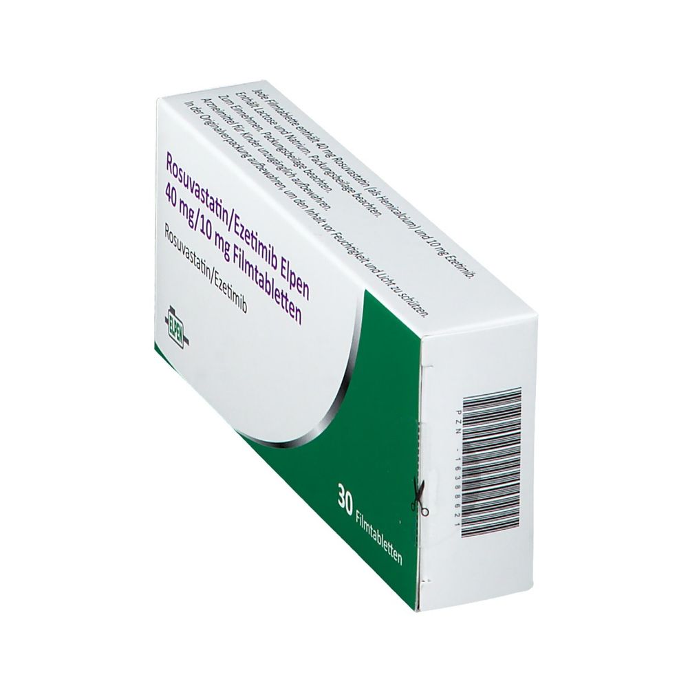 Rosuvastatin/Ezetimib Elpen 40 mg/10 mg 30 St - shop-apotheke.com