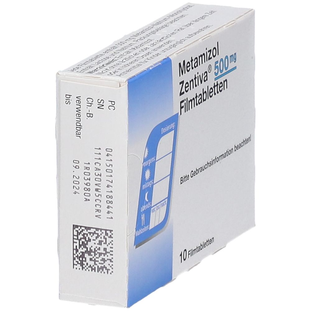 METAMIZOL Zentiva 500 mg Filmtabletten 10 St - shop-apotheke.com