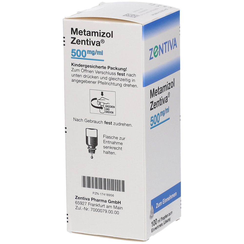 METAMIZOL Zentiva 500 mg/ml Tropf.z.Einnehmen Lsg. 100 ml - shop