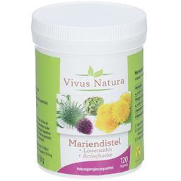 Vivus Natura Mariendistel + Löwenzahn + Artischocke Kapseln