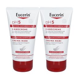 Eucerin pH5 Handcreme – pflegt empfindliche, trockene und strapazierte Haut & stärkt die natürliche Schutzfunktion - Jetzt 20% mit dem Code "eucerin20" sparen*
