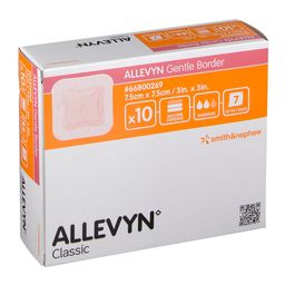 smith & nephew ALLEVYN Gentle Border Schaumverband 7,5 x 7,5 cm