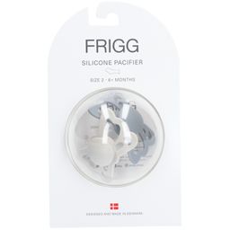 FRIGG Silikon Schnuller Schmetterling Grau - Silber 6-18 Monate