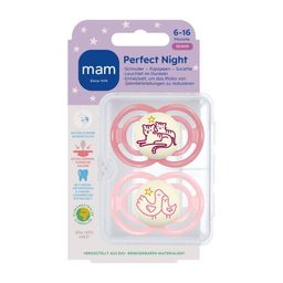 MAM Perfect Night Silikonschnuller 6-16 Monate, pink/rosa