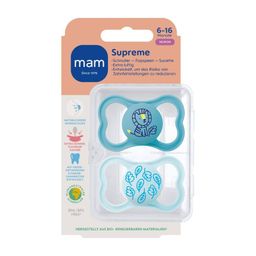 MAM Supreme Silikonschnuller 6-16 Monate, blau