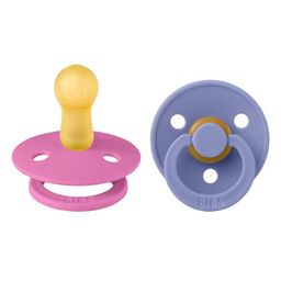 BIBS® Colour Schnuller Gr. 1 Pink & Violett aus Naturkautschuk 2 Stück