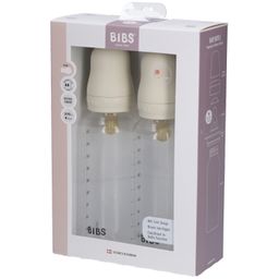 BIBS Baby BPA-freie Flasche Komplettset 2er-Pack Latex - Elfenbein
