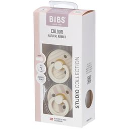 BIBS Studio Colour Schnuller Gr. 1,  0-6 Monate, Ivory/ Vanilla