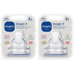 MAM Trinksauger Silikon, Gr. X, ab 6 Monaten, 2 St