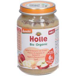 Holle Apfel und Banane mit Dinkel