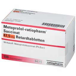 Metoprolol Ratiopharm Succinat 47 5 Mg 100 St Mit Dem E Rezept Kaufen