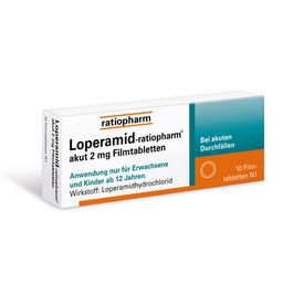 Loperamid-ratiopharm® akut 2 mg Filmtabletten