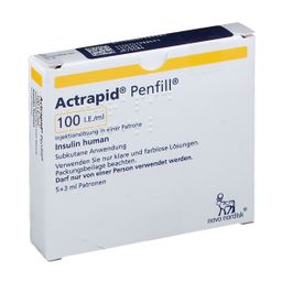 Actrapid Penfill 100 I E Ml 5x3 Ml Shop Apotheke Com