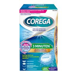 Corega TABS 3 Minuten, für herausnehmbaren Zahnersatz/ dritte Zähne