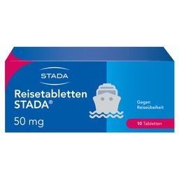 Reisetabletten STADA® 50 mg, zur Vorbeugung und Behandlung von Reisekrankheit, Schwindel, Übelkeit und Erbrechen