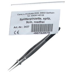 Splitterpinzette Spitz 9 cm rostfrei