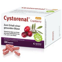 Cystorenal Cranberry plus für eine gesunde und starke Blase, mit Kürbiskernextrakt, Vitamin B2 und C