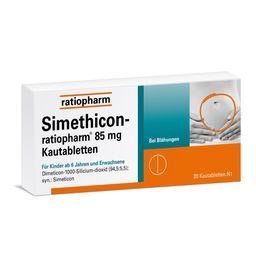 Simethicon-ratiopharm® 85 mg Kautabletten: Lindern eﬀektiv Blähungen und  unangenehme Völlegefühle