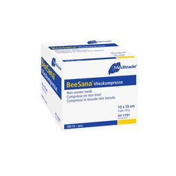 BeeSana® Vlieskompresse, unsteril, 4-fach, 30 g, 1 Packung = 100 Stk.