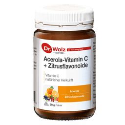 Dr. Wolz Acerola-Vitamin C + Zitrusflavonoide, mit Vitamin C und Zitrusflavonoide natürlicher Herkunft, 90 g