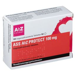 ASS AbZ PROTECT 100 mg magensaftresistente Tabletten zur Vorbeugung von Blutgerinnseln
