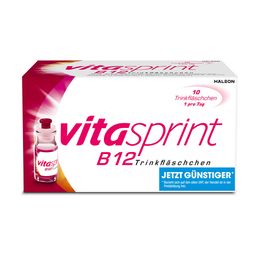 Vitasprint B12 Trinkfläschchen, mit Vitamin B12 für mehr Energie - Jetzt 10% Rabatt mit dem Code vitasprint10 sparen*