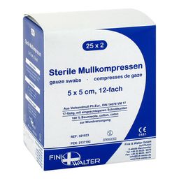 FIWA® komp Mullkompressen, steril 5 x 5 cm 12fach