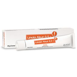 Linola Akut 0,5% - Hydrocortison Creme bei leicht entzündeter Haut, Sonnenbrand oder Mückenstichen