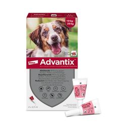 Advantix Spot-On 250 für mittelgroße Hunde von 10 bis 25 kg Körpergewicht gegen Zecken, Flöhe und fliegende Insekten, bis zu 4 Wochen Wirksamkeit
