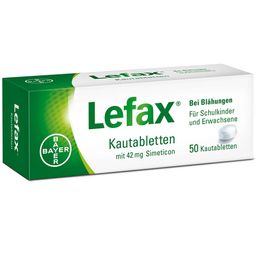 Lefax Kautabletten – lindern gasbedingte Beschwerden wie leichte Blähungen sowie Druck- und Spannungsgefühl im Bauch