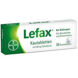Lefax Kautabletten – lindern gasbedingte Beschwerden wie leichte Blähungen sowie Druck- und Spannungsgefühl im Bauch