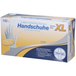 PARAM Einmalhandschuhe Latex Größe XL puderfrei