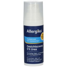 ALLERGIKA® Gesichtscreme Urea 5% - 24h-Feuchtigkeitspflege: Intensiv hydratisierende tägliche Pflege bei trockener, spannender und schuppiger Gesichtshaut für Tag und Nacht