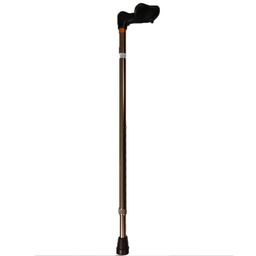 Krankenstock mit anatomischem Griff rechts bronze
