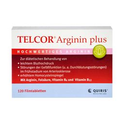 TELCOR Arginin plus B-Vitamine zur Unterstützung bei leichtem Bluthochdruck + Durchblutungsstörungen