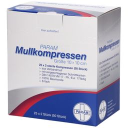PARAM Mullkompressen 10 cm x 10 cm steril 8-fach