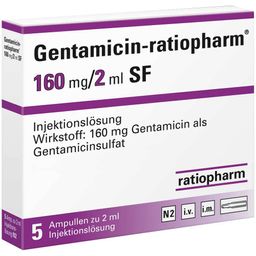 Gentamicin-ratiopharm® 160 mg/2 ml SF
